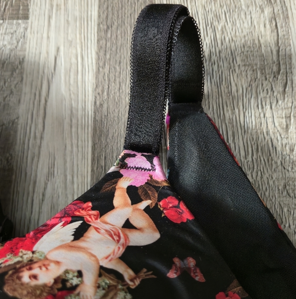 Torrid 42DDD Coquette Bra Black Floral Dream Wire-Free 360 Smoothing Cupid Print - Picture 5 of 14
